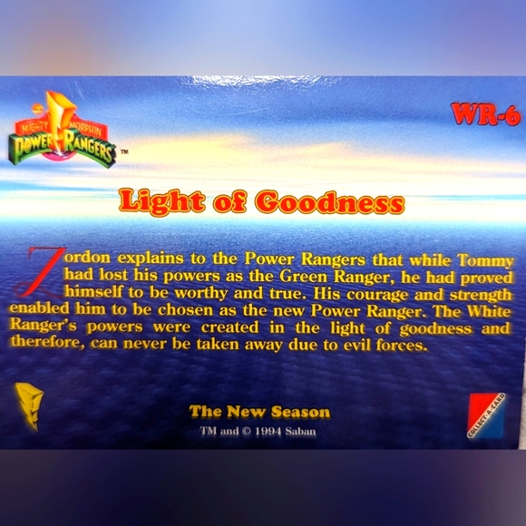 White Power Ranger🦸🏻 Mighty Morphin Power Rangers Trading Card 🔥 MMPR - Picture 2 of 2